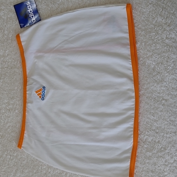 NEW Tennessee Adidas Vintge UT Lady Vols Tennis Skirt Orange White Logo Split Md - Picture 3 of 9